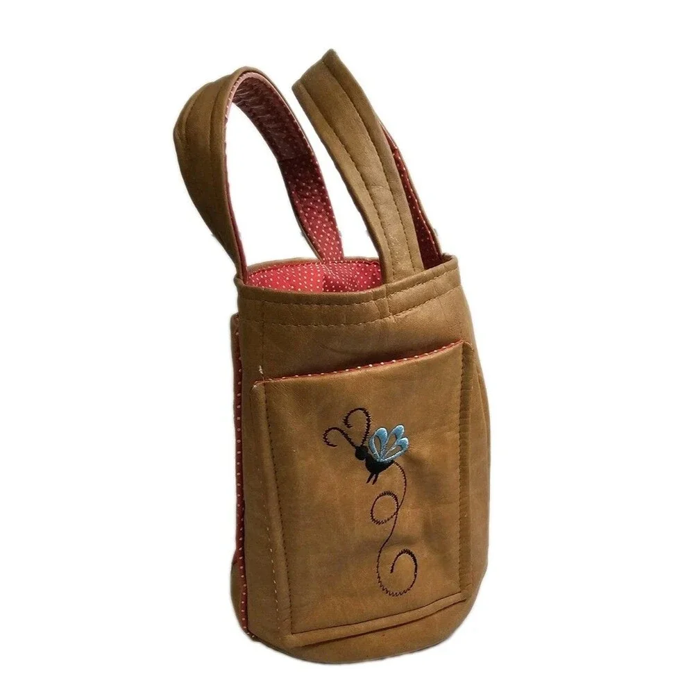 Vintage Handmade Dog Applique Tote Bag Bags By T.J. Sheffield Alabama Folk...